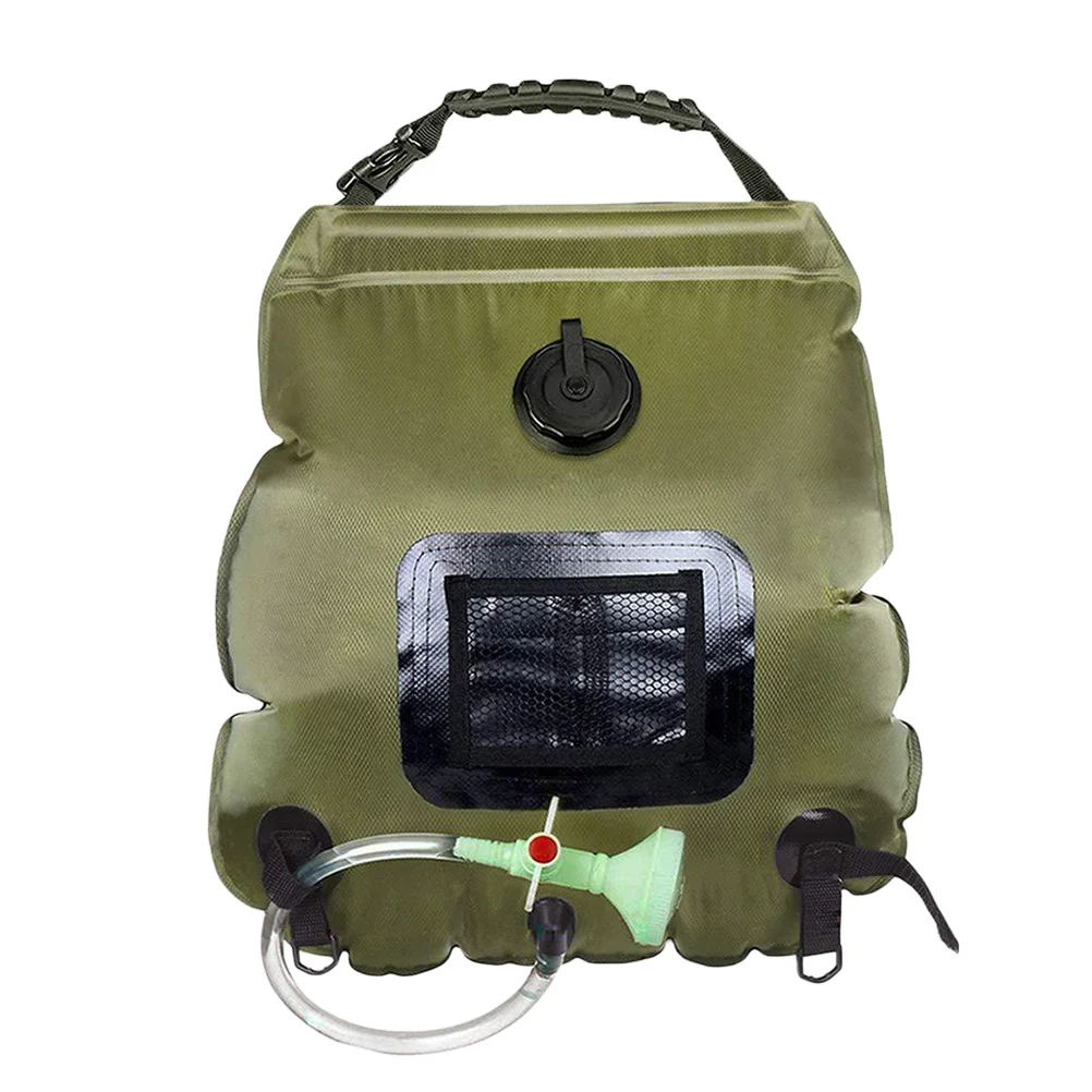 

20L Solar Camping Shower Bag Portable Outdoor Hiking Shower Head Bag Temperature Display for Beach Fishing Barbecue