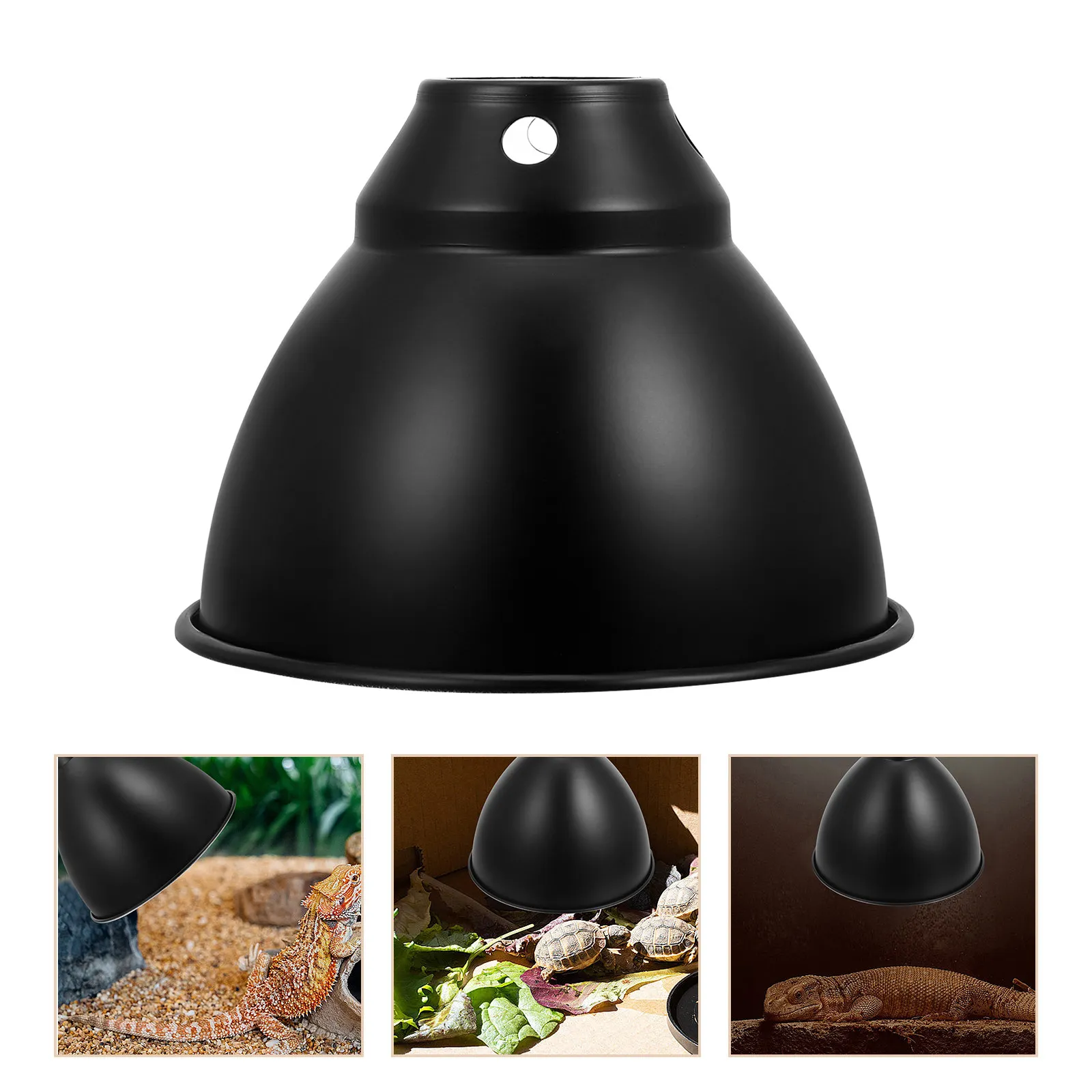 Reptile Lampshade Protector Iron Heat Lamp Shade with Maximized Light Utilization for Lizard Snake Turtle Enclosures Terrarium