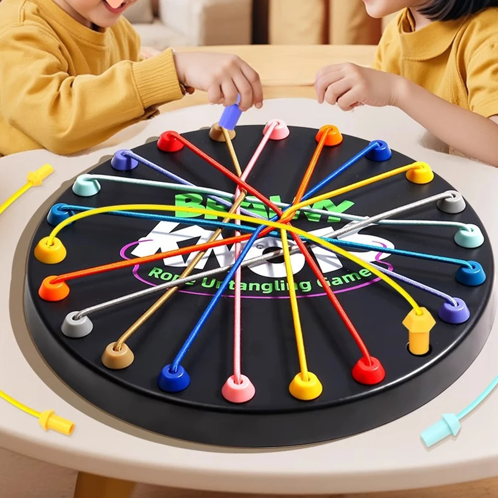 Puzzle à cordes torsadées, entraînement à la pensée logique, jeu d'enchevêtrement, jeux de fête en famille, jouet d'interaction Parent-enfant, jouet de résolution de problèmes