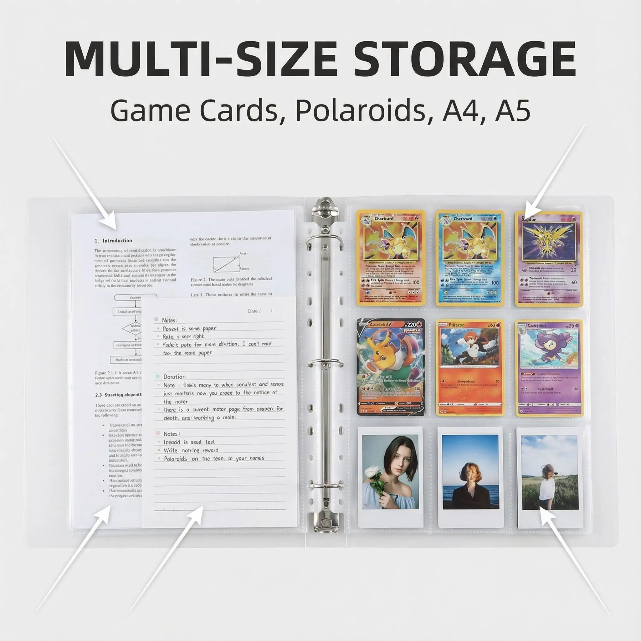 

4/9 карманный держатель для карт, рукава, обложка, папки для альбомов, подходят для YuGiOh MTG TCG, игровые спортивные карты, переплет A4 A5, хранение фотографий