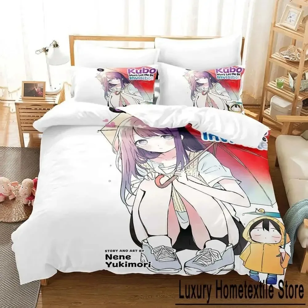 

3D Anime Kubo Won't Let Me Be Invisible Bedding Set Single Twin Full Queen King Size Bed Set Adult Kid Bedroom Duvet cover Sets