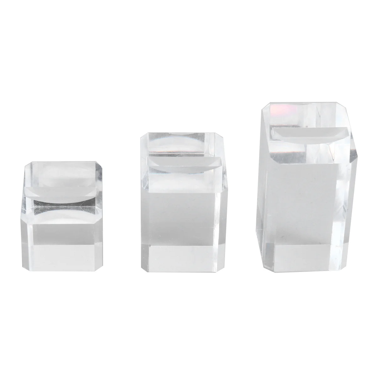 

3Pcs Transparent Acrylic Ring Display Stand Elegant Design for Jewelry Showcase Counter Display and Ring Art Presentation