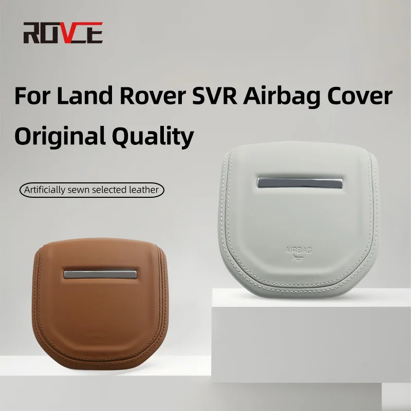 ROVCE For Land Rover Genuine Leather Airbag Cover Steering Wheel Horn Cover For Range Rover Vogue/Sport /Defender