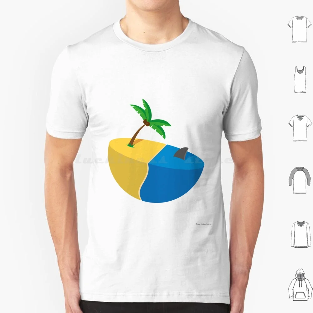 Dangerous Bliss T Shirt Cotton Men Women DIY Print Bliss Island Planet Vector Palm Tree Coconut Sea Shark Modern Beach