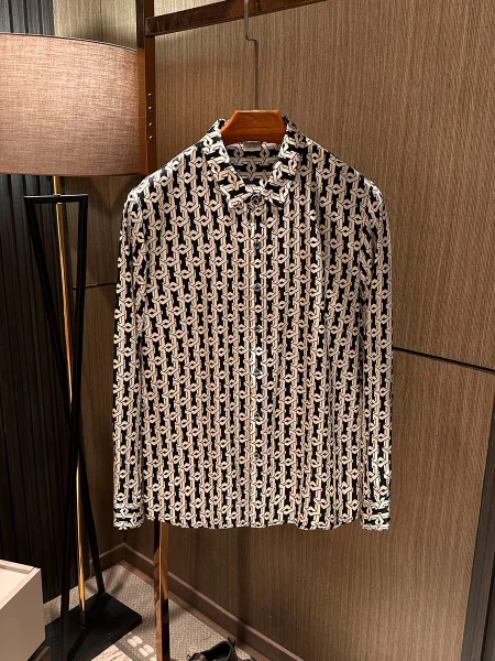 

Elegant Gentleman's Silk Shirt Long Sleeve Men's High-end True Silk Shirt Lightweight Touch Spring New Style Business Casual