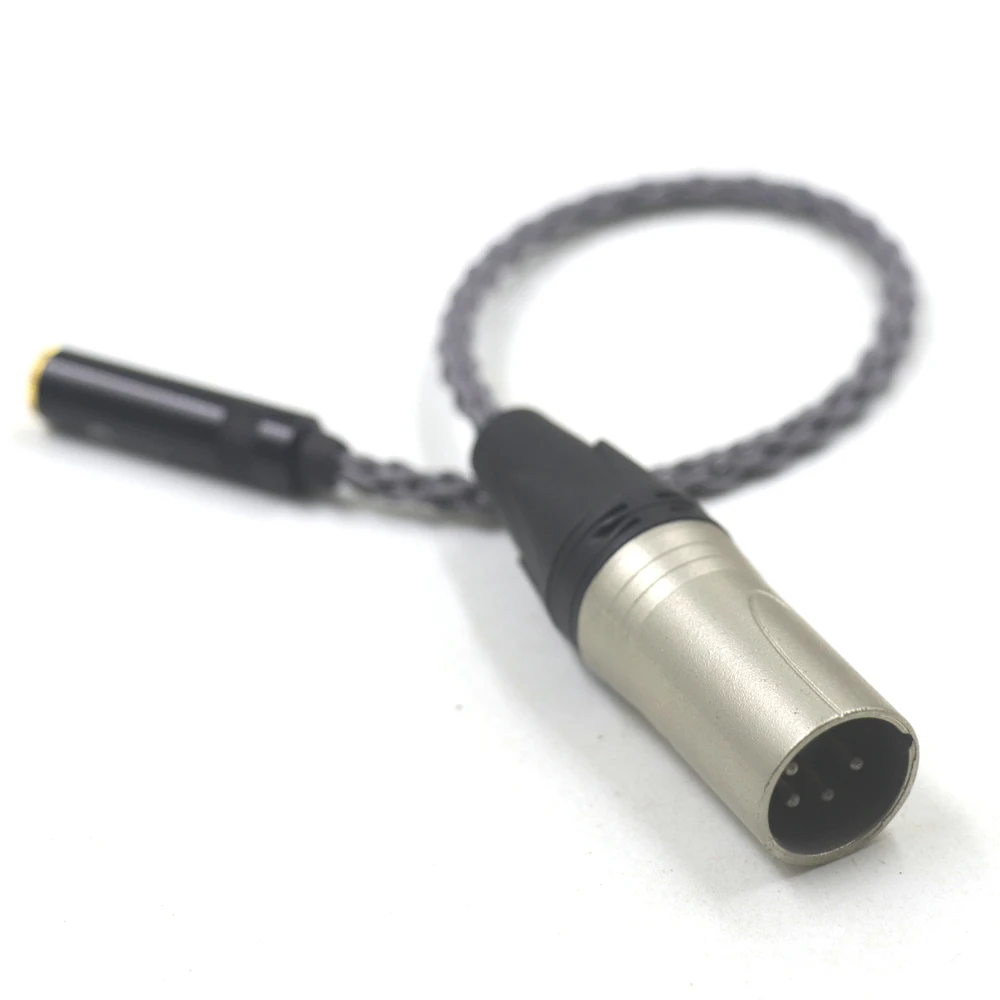 Haldane GrayJelly 4pin XLR Balanced Male to 3.5mm TRS Balanced Female Audio Adapter Cable XLR M to 3.5mm Stereo F Cable