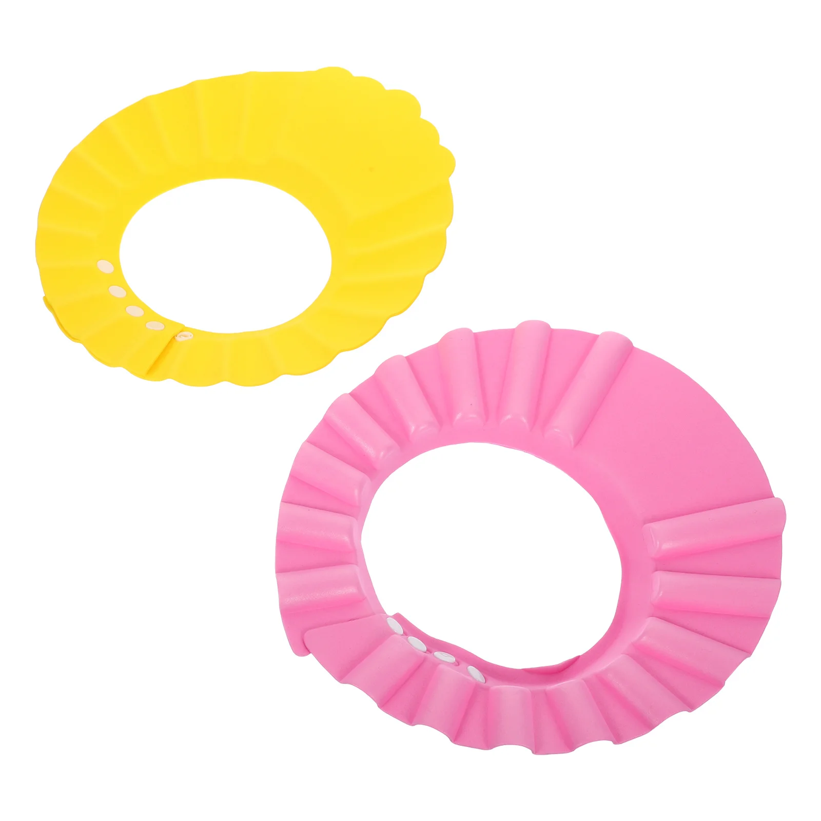 2 pezzi cuffia da doccia per bambini cappello da bagno per bambini addensato pe protezione per il lavaggio dei capelli visiera da bagno regolabile per bambini cuffia da doccia per bambini