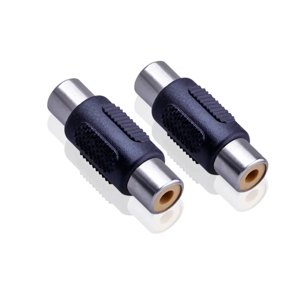 Female Connectors Plastic Coupler Video Metal 31.7x10.8mm 5 Pcs Black Cable Connector Female To Female