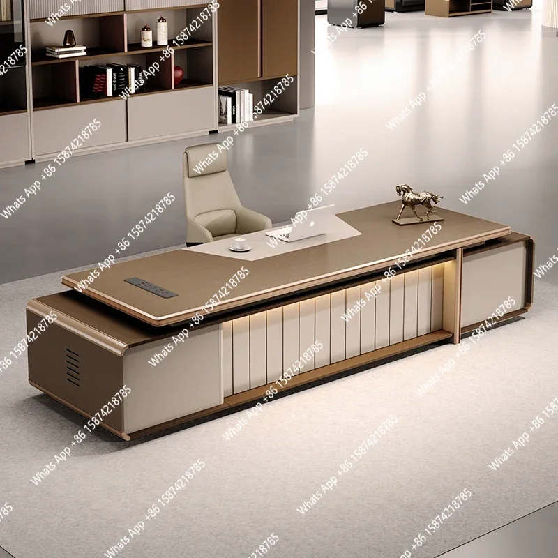 

Легкий роскошный письменный стол Boss, простой современный художественный офисный стол лидерства, органайзер для менеджера, уникальная современная мебель Escritorio Oficina