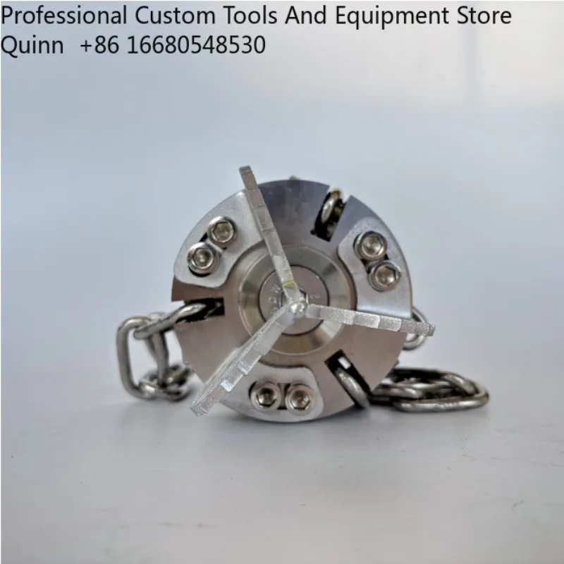 GCHigh Pressure SS Rotating Blasting Nozzle  Pipeline Dredging Cleaning Diamond Nozzle Rope Chain Sling Rotating Sewer Nozzle