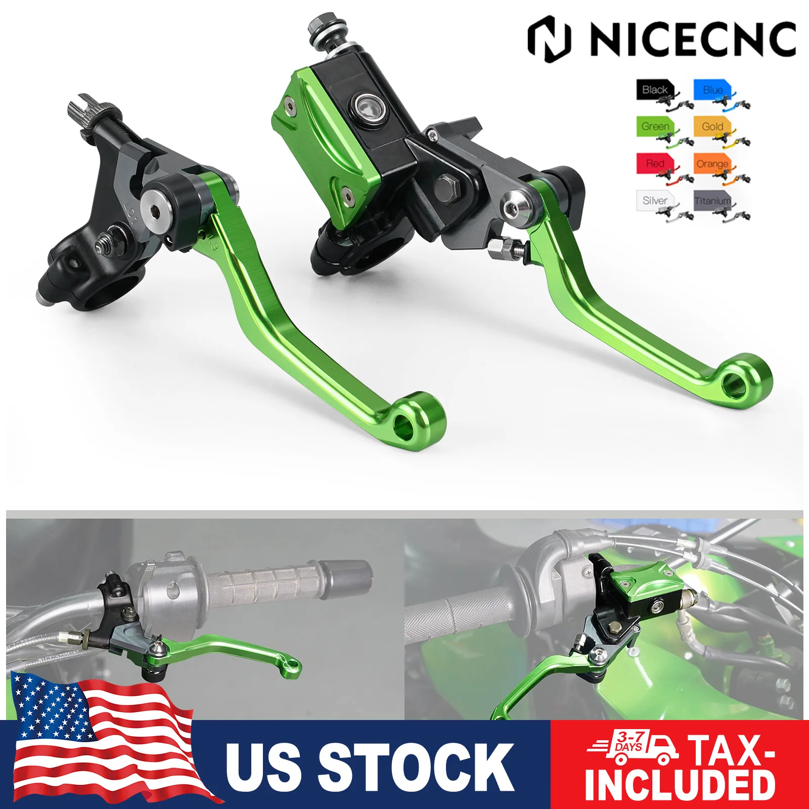 

NICECNC For Kawasaki KX 85 125 250 KXF 250 450 KLX Motorcycle Hydraulic Brake Clutch Lever Brake Master Fluid Reservoir Cap Kit