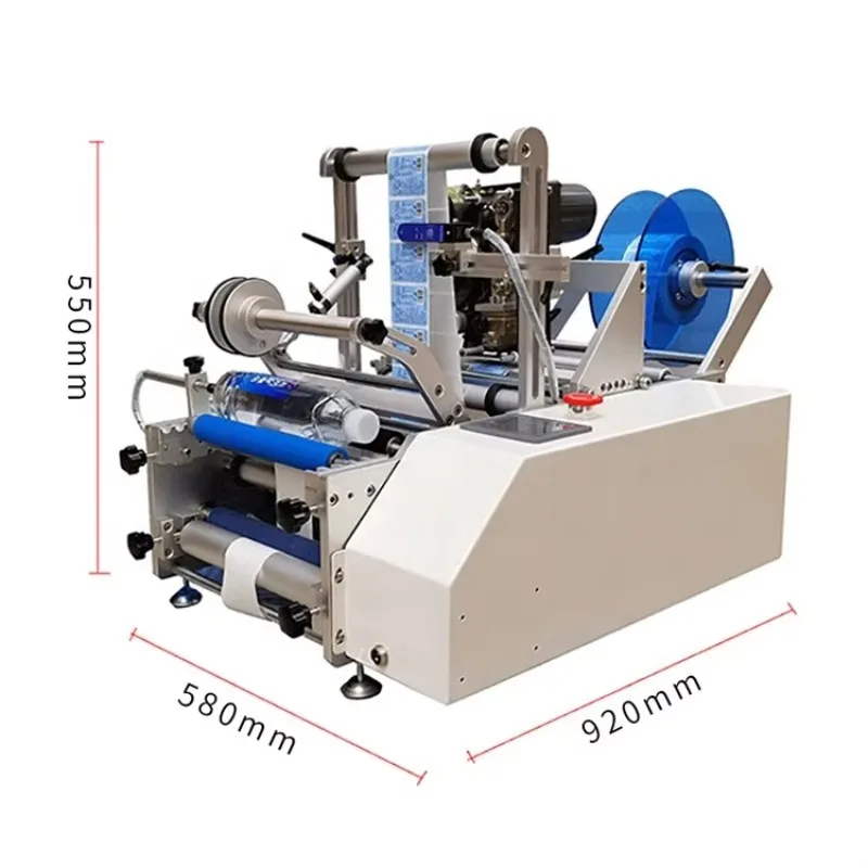 

Semi Automatic Self Adhesive Sticker Round Bottle Labeling Machine For Cosmetic Food Drink Jar Can Packaging Labeler Equipment