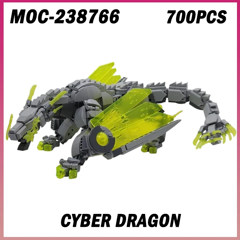 

700PCS MOC-238766 Cyber Dragon Model Building Blocks Bricks Creative Assembly Toy Kids Adult Birthday Gift Desktop Decoration