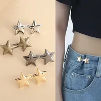 Fashion Tighten Waist Buckle Alloy Star Brooches Pins Clip Adjustable Snap Button Jeans Buttons Detachable Clothing Accessories
