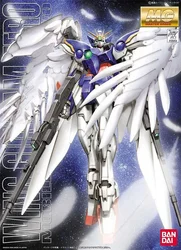 Original Bandai Gundam Anime Figure MG 1/100 Wing Gundam Zero Ver. KA PB Limit Style Robot Assembly Model Toys for Children