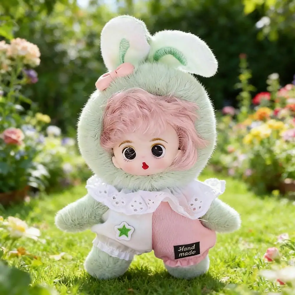 15 cm süße Plüschpuppe Schlüsselanhänger mit Vinylgesicht weiche Kawaii Puppe Desktop Ornament Rucksack Anhänger Kinder Überraschungsgeschenke