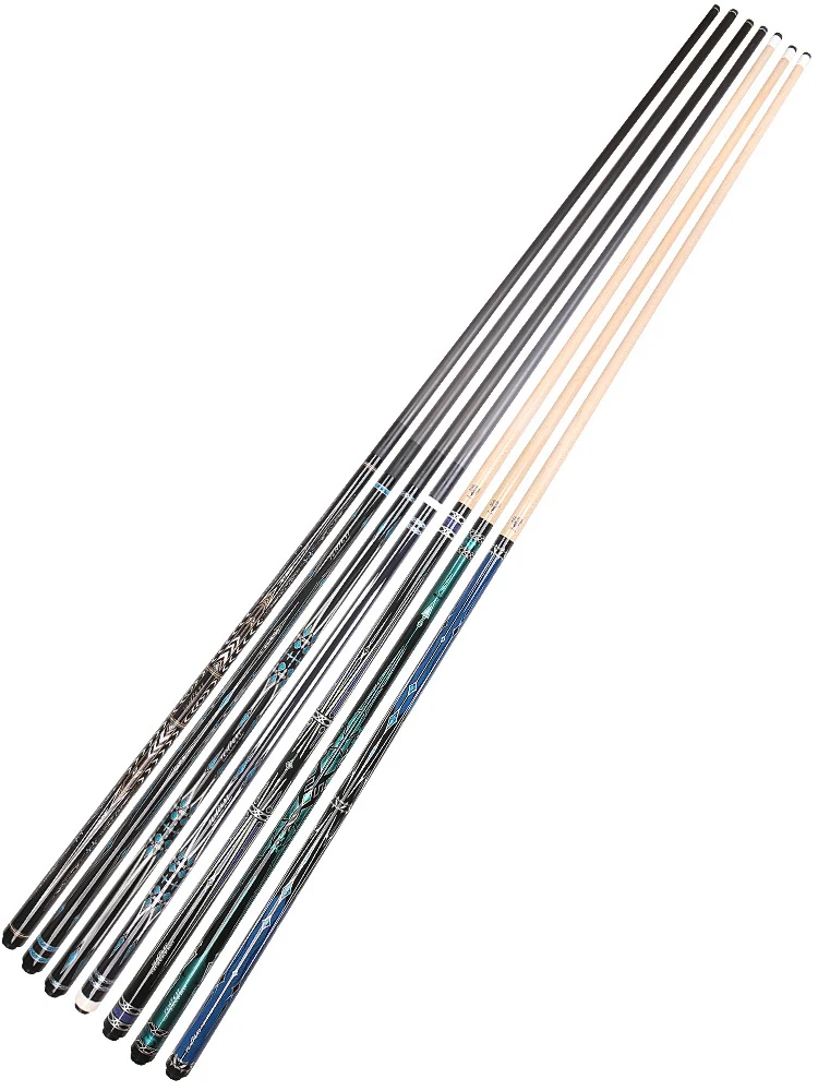 FURY-Black Eight America Nine-Ball and Billiard Cue, Carbon Fiber Maple Shaft, 1/2 Split, 12.5mm, 147cm, Big Storm