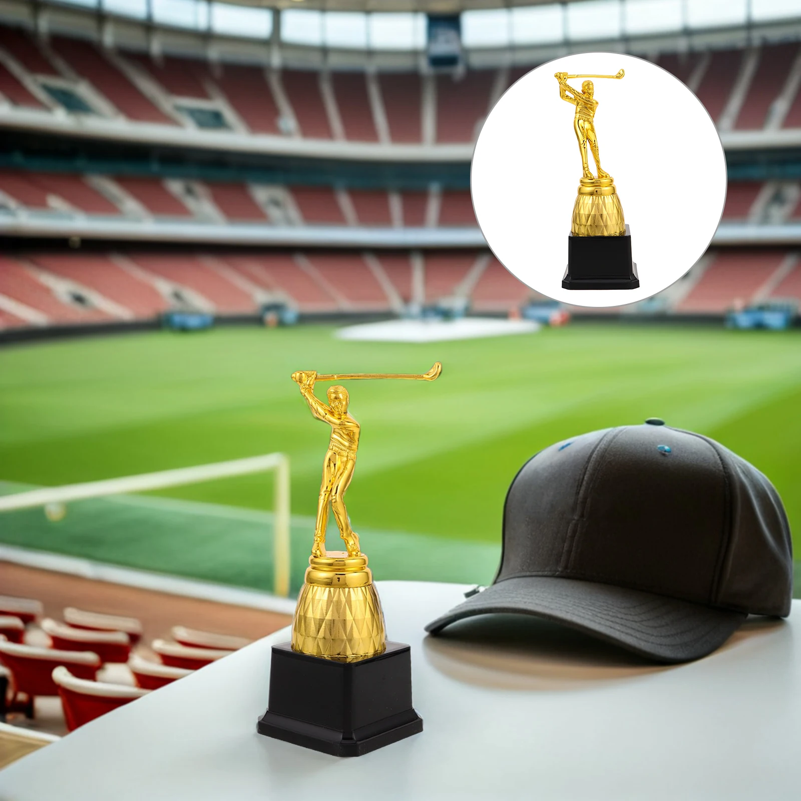 

Gold 3D Pool Player Statue Plastic Billiard Award Trophy Cup for Tournaments Competitions Party Decor Billard Party Decorations