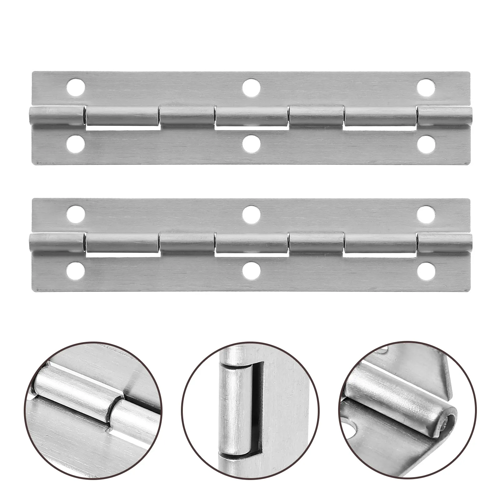 Heavy Duty Piano Hinge Stainless Steel Long Continuous Support Smooth Pivot Movement Cabinet Toolbox Piano Hinge
