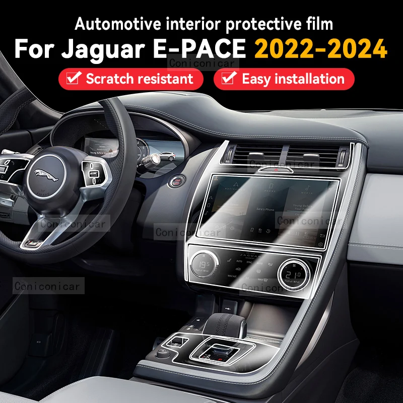 

For JAGUAR E-PACE 2022-2024 Car Gearbox Panel Film Dashboard Protective Sticker Interior Screen Anti-Scratch Film Accessories