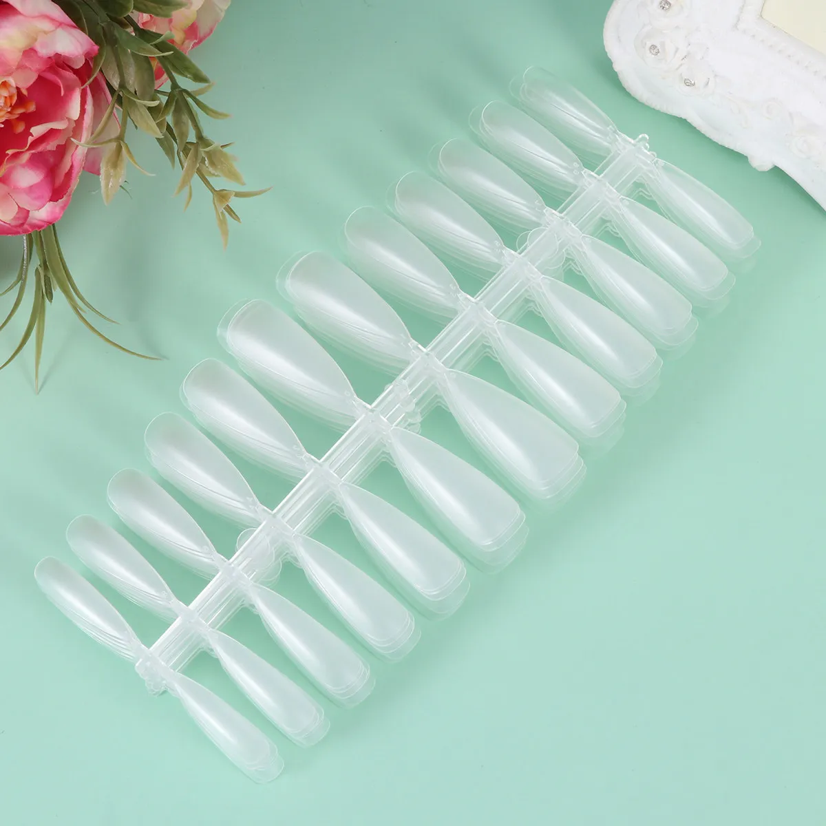 240Pcs Fake Nail Pieces Premium Safe DIY Nail Art Set Ultra-Thin Natural False Nails for Parties Christmas Halloween Birthday