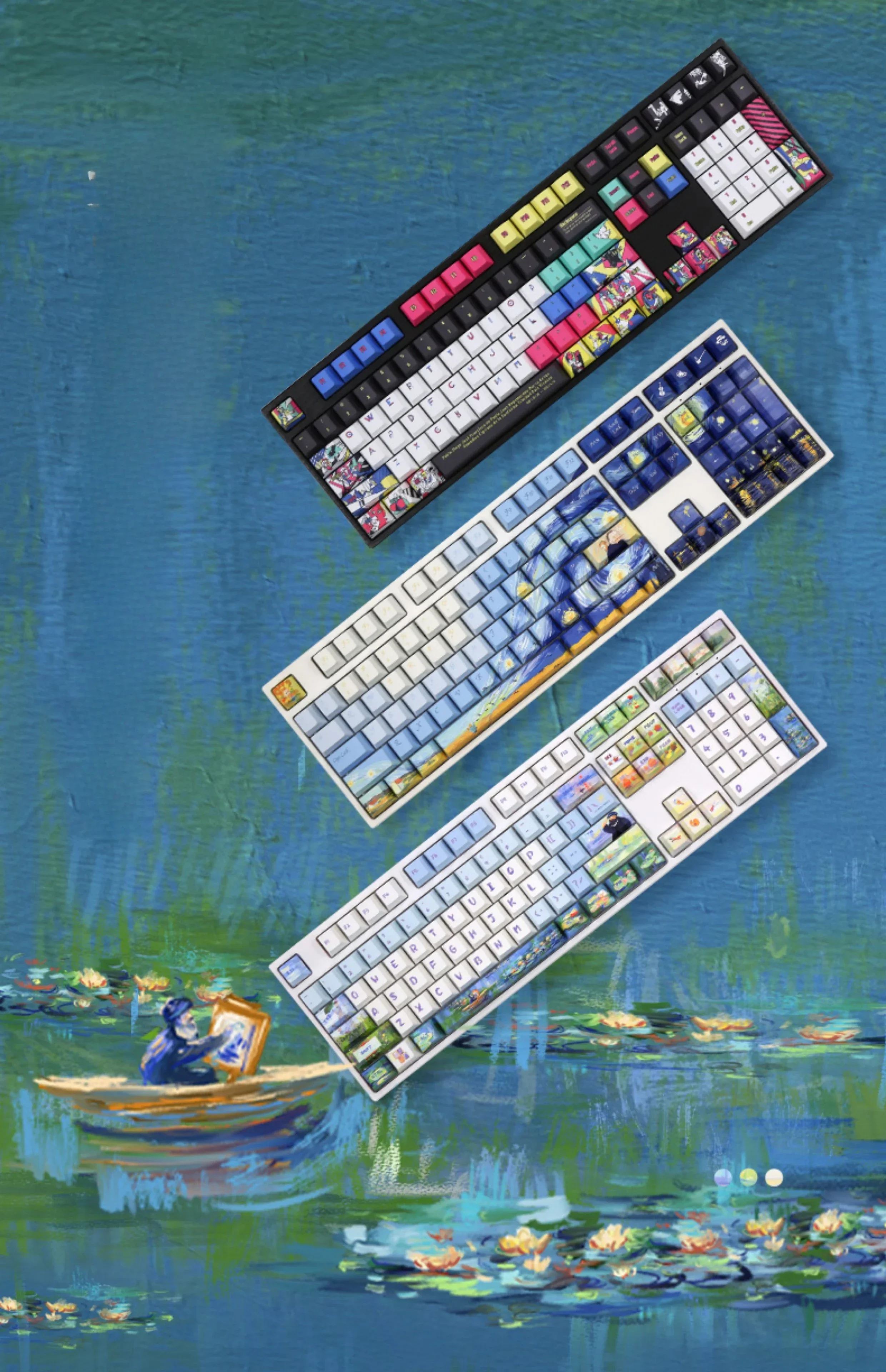 Teclado mecânico obra-prima série keycaps sublimação PBT