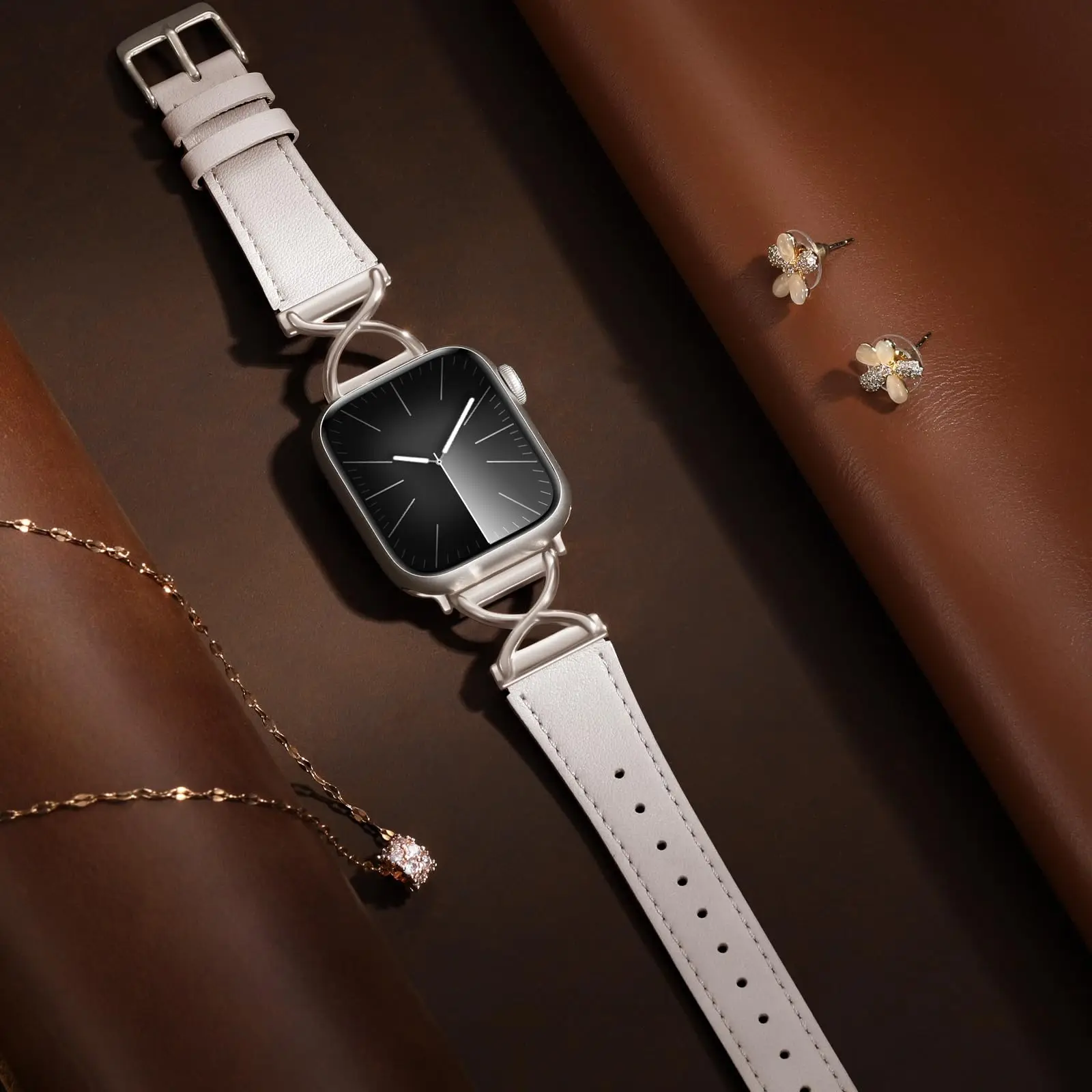 Lederband für Apple Watch Ultra 3/2/1 Band Damen 49 mm 42 mm 44 mm 45 mm 40 46 mm Luxusarmband für IWatch 11 10 9 8 7 6 SE Correa – Detail 11