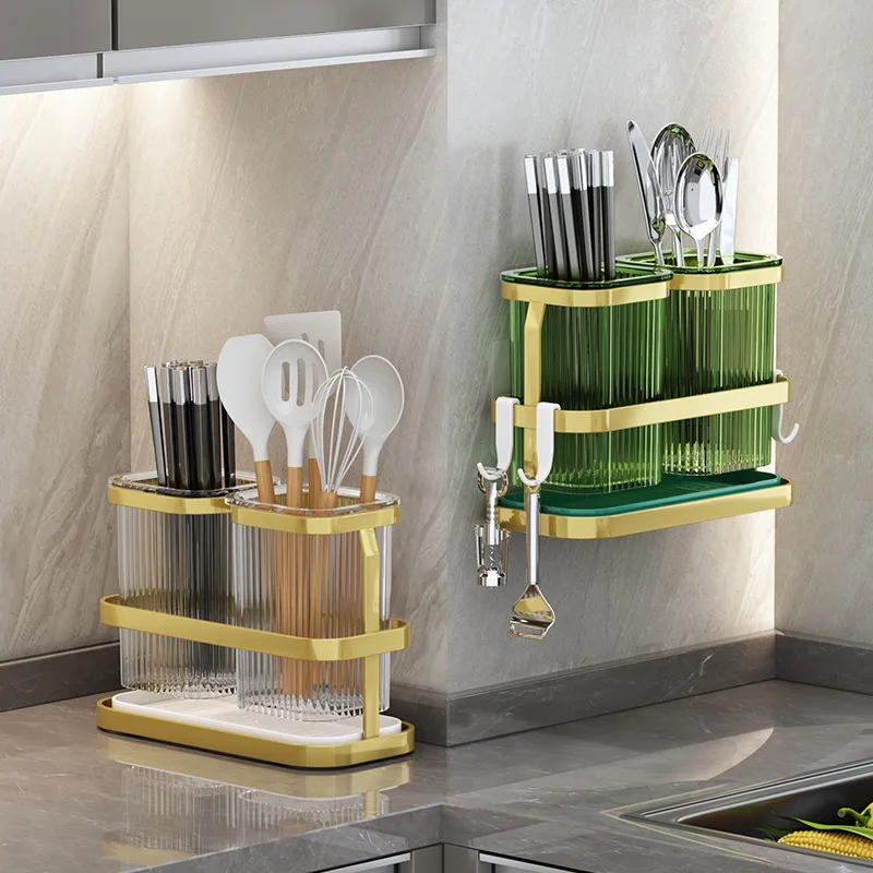 Kitchen Cutlery Holder Chopstick Storage Rack Cutlery Sink Chopsticks Holder Kitchen Spoon Fork Drain Rack Cutlery Organizer