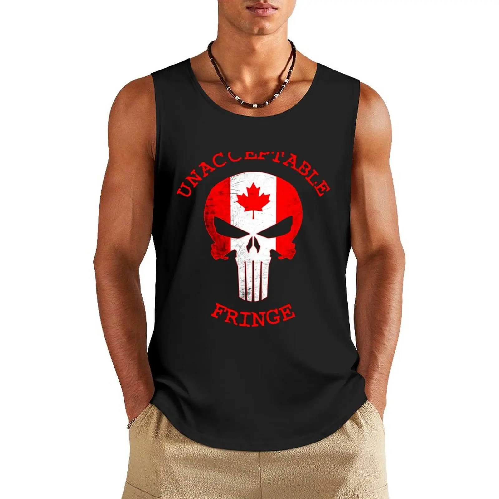 

Small Fringe Tank Top vest men Men's gym t-shirt