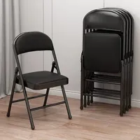 Steel Folding Chair Black Foldable for Camping & Outdoor Portable Seating Space-Saving  Durable Construction Beach Chair
