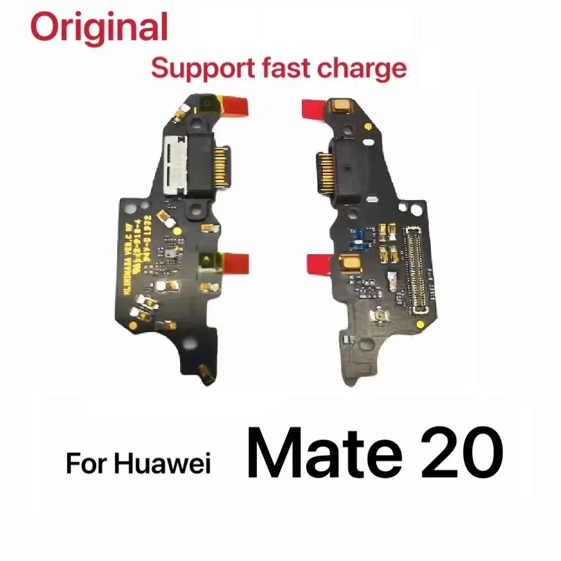 For Huawei Mate 9 10 20 30 Lite Pro 20X Dock Connector Micro USB Charger Charging Port Flex Cable Microphone Board