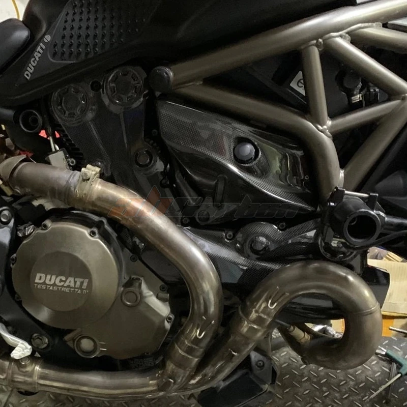 Water Coolant Expansion Tank Cover For Ducati Monster 821 1200 2014-2016 Full Carbon Fiber 100%