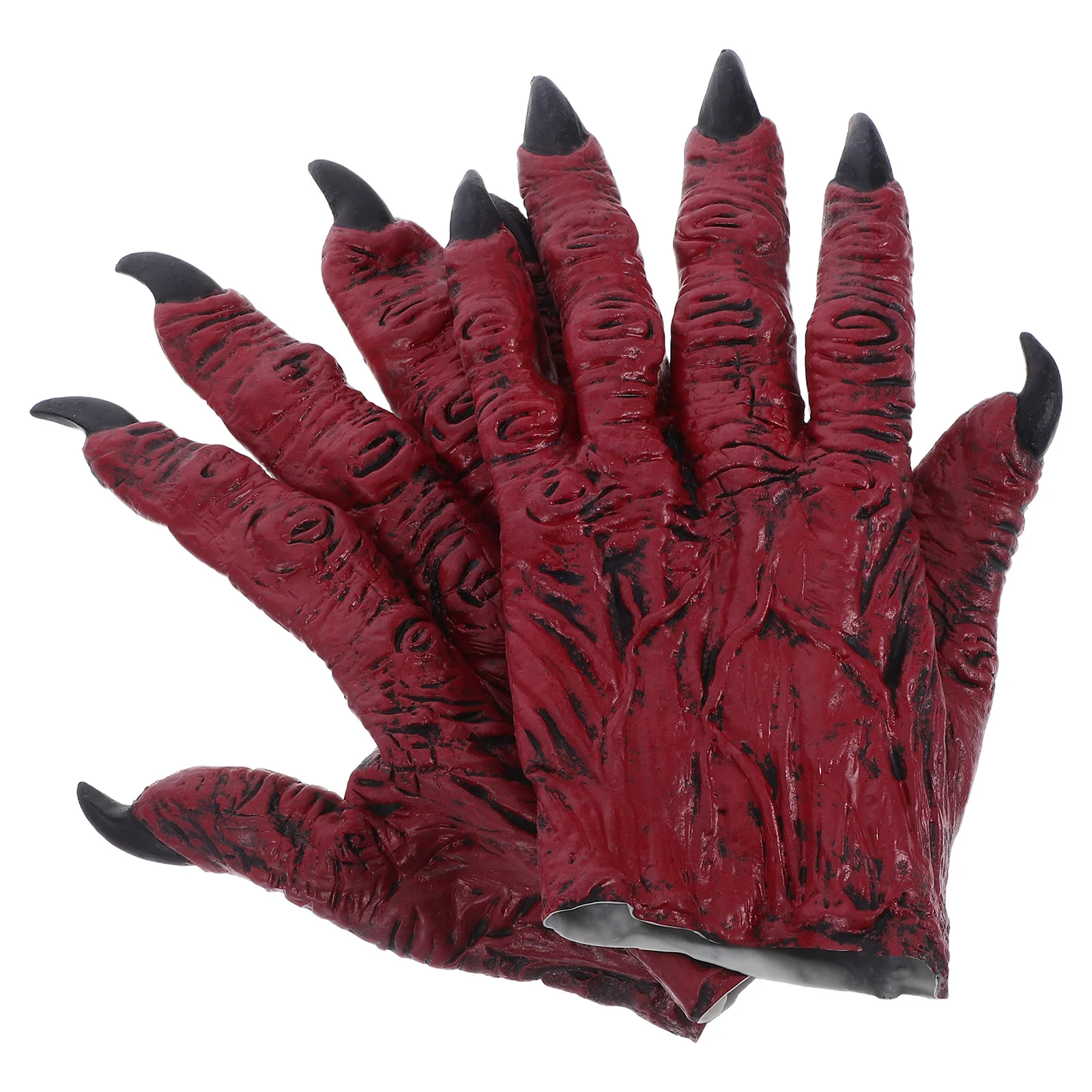 Gants du diable pour femmes, 1 paire, doigt Long effrayant, patte effrayante, accessoires de Costume d'halloween, mascarade, accessoires de jeu de rôle, loup