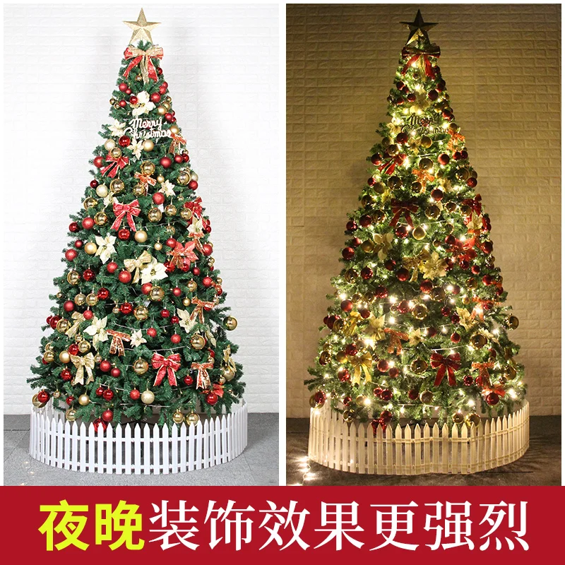 Encrypted Christmas tree package home shopping mall scene layout props Christmas day decoration supplies