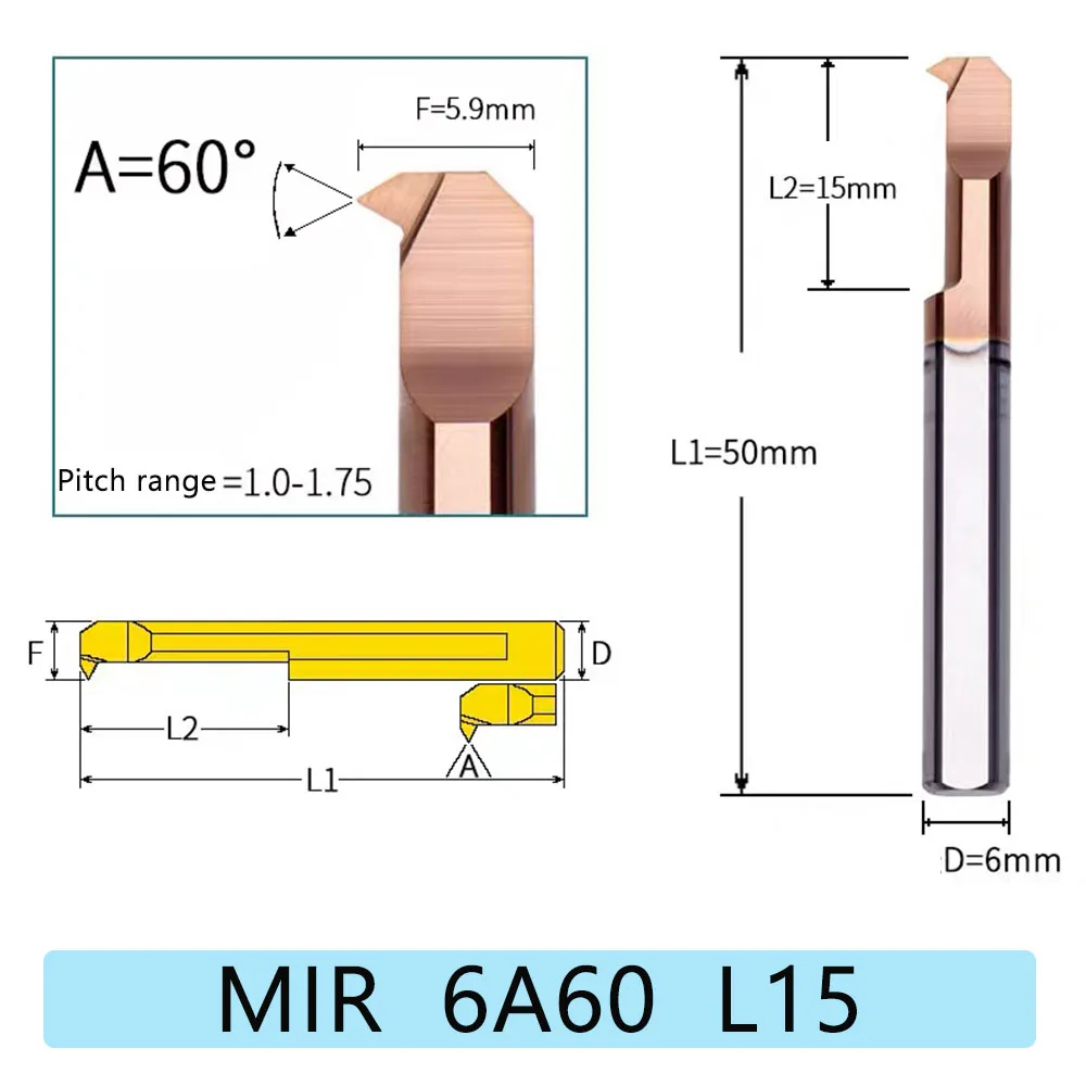 HRC58 MIR MIL ثقب صغير موضوع مملة أداة MIR3 MIR4 MIR5 MIR6 MIR8 A60 L15 L22 قطر صغير كربيد الموضوع أداة عمود تخريم