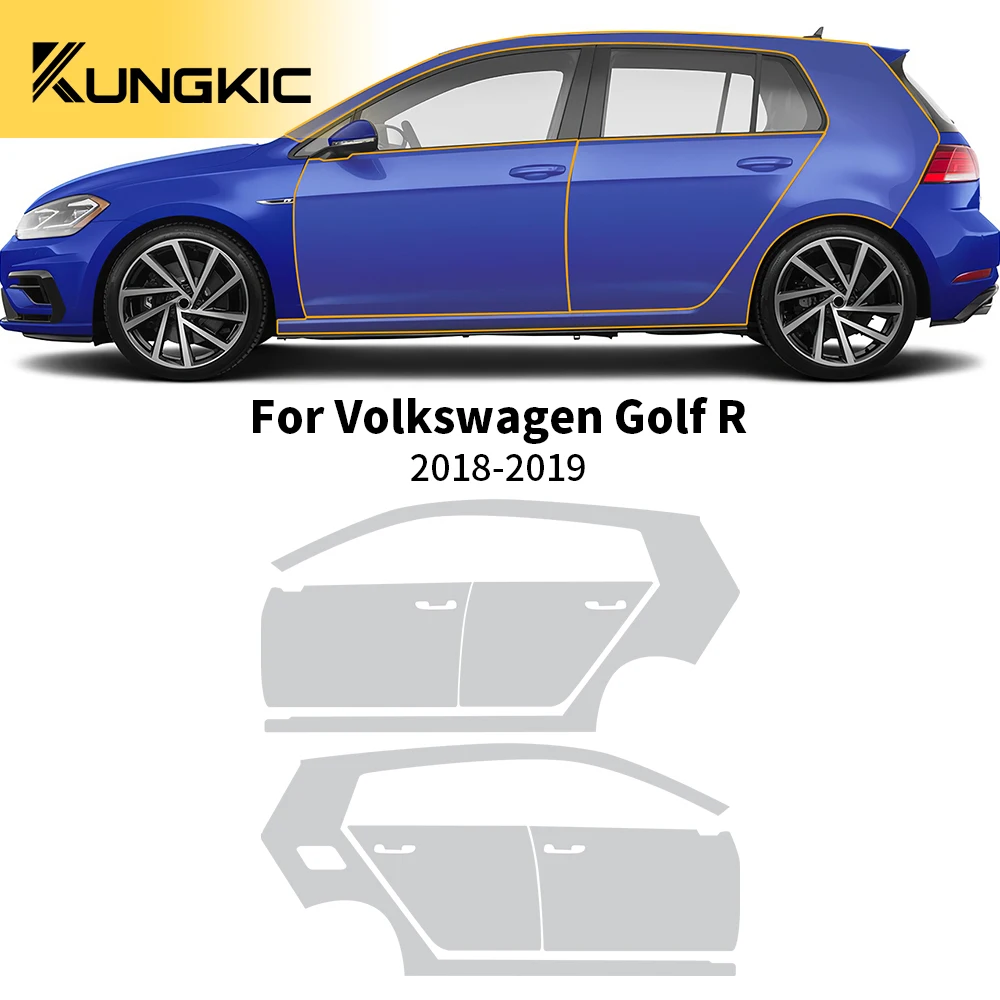 

Оригинальная наклейка против царапин для Volkswagen Golf R 2018-16, автомобильная внешняя предварительно отрезанная пленка Ppf для защиты краски, прозрачная пленка из ТПУ