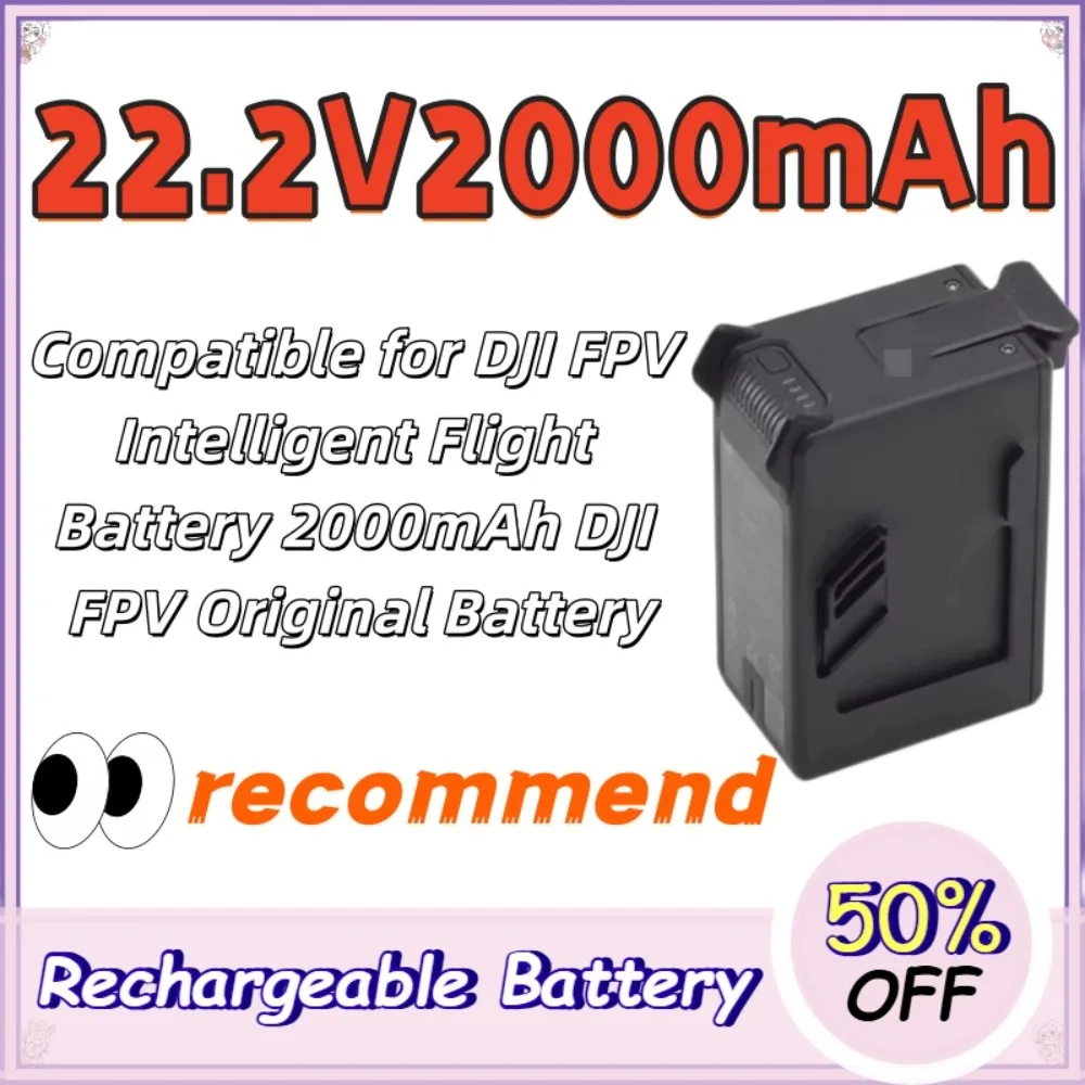 for DJI FPV Drone and FPV hub Intelligent Flight Battery 2000 mAh up to 20 minutes light time 295g