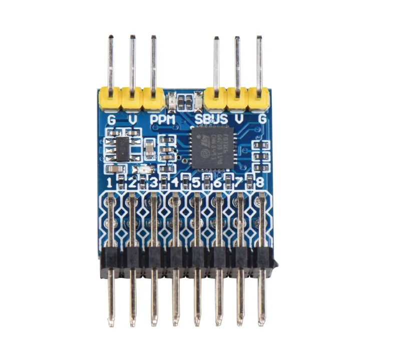 JHEMCU SBUS-zu-PWM-PPM-Konverter 8CH 3,3-20V 3ms Latenz iBUS-kompatibel FlySky IA6B FrSky X8R für RC FPV Drohne – Detail 4