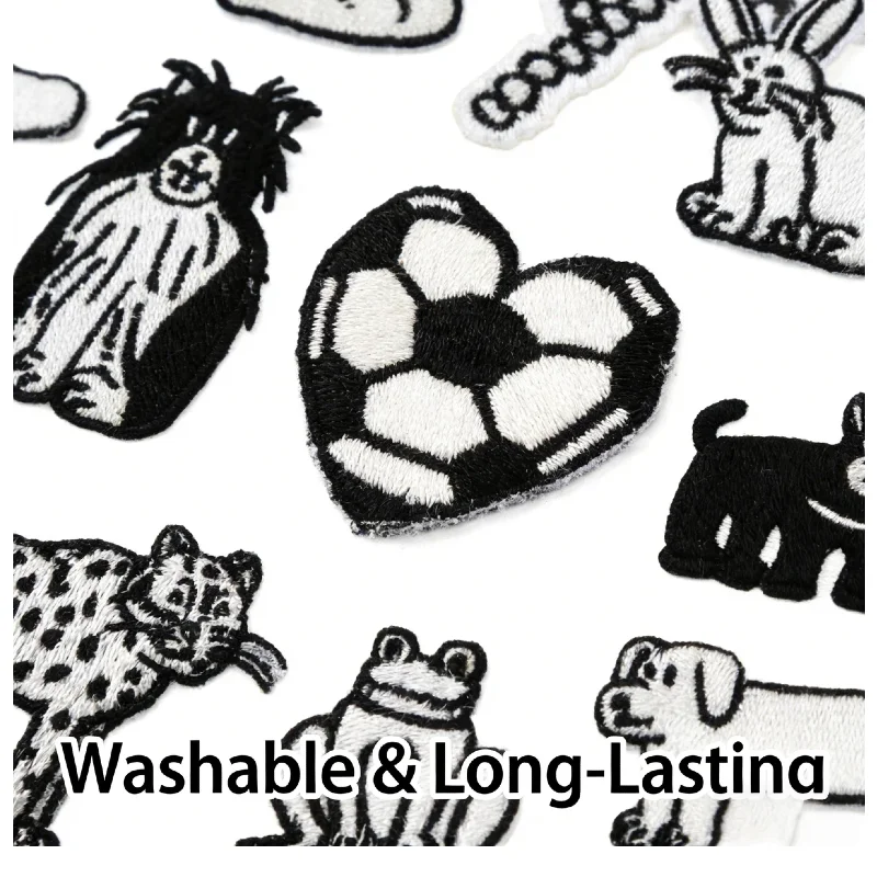 

Набор из 68 вышитых нашивок с лесными животными, большой черный медведь и его друзья, для пришивания к сумкам, головным уборам, для декора своими руками