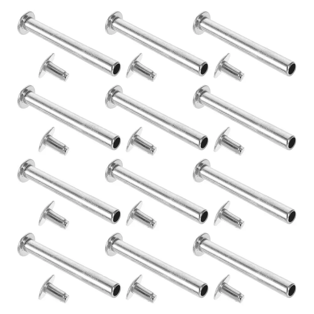12Sets Folding Fan Replacement Hardware Kit Rivet Pins and Nuts for Handheld Folding Fans Quick Setup Fan Repair Accessories