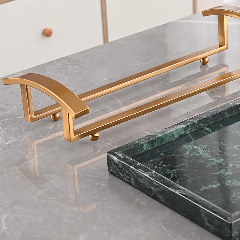 صينية اليشم الأزرق والأبيض الفاخرة الخفيفة والمجوهرات ومستحضرات التجميل وتخزين الحمام وطاولة القهوة وطاولة الطعام وصينية تخزين بمقبض الأجهزة