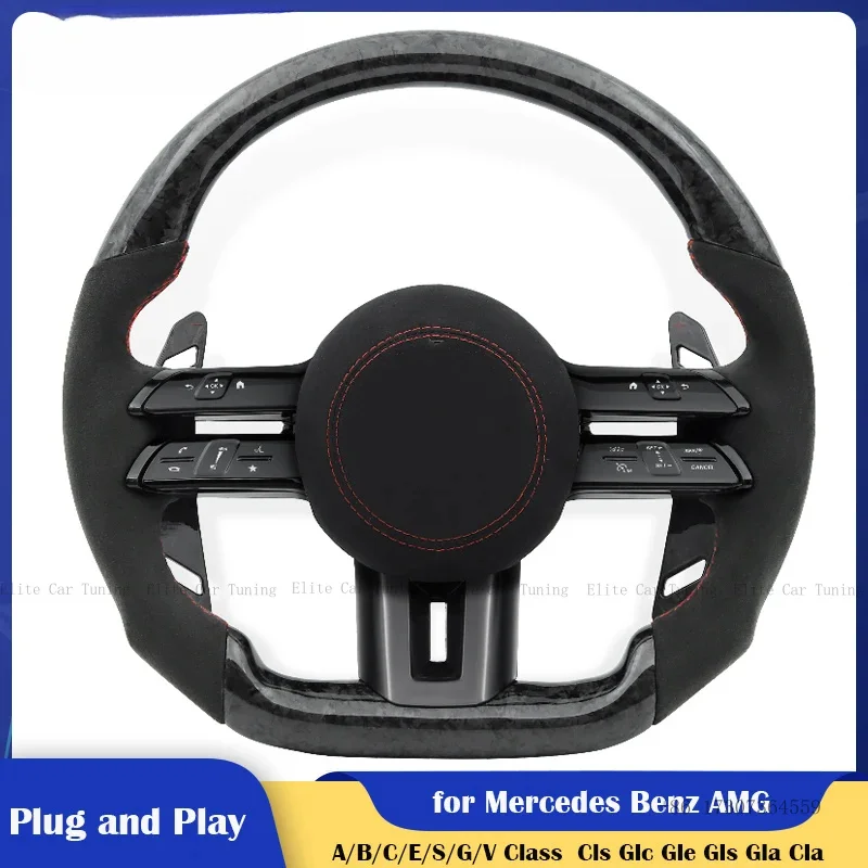

Кованый карбоновый руль TOP для Mercedes-Benz AMG W204 W205 W221 W222 CLS GLC GLE GLS GLA CLA GLK SLC C63 E63