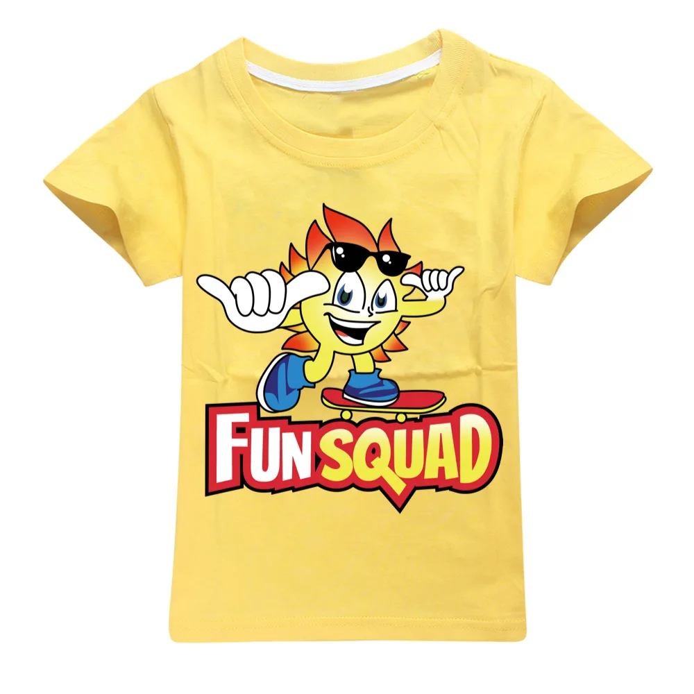 New Summer Fun Squad Gaming T Shirt Children Kawaii Cartoon 3D T-shirt For Boys Girls Kids Clothing Unisex Short Sleeves Tops