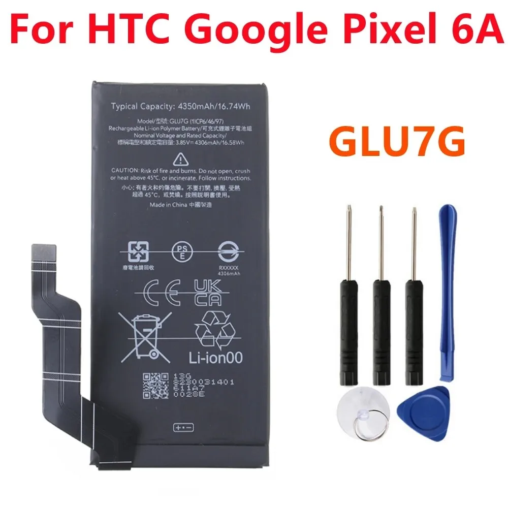 Battery Replacement for Google Pixel 6A GLU7G 4350 mAh With Tools Brand New