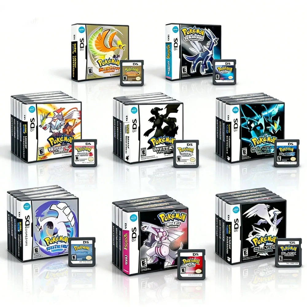 #Pokemon Game Card NDS Card SoulSilver HeartGold Platinum Game Card Pokemon Game Card BLACK Collecting Hobbies Gifts