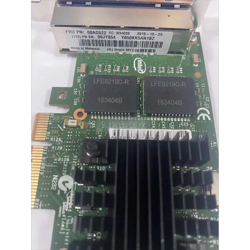 VoltSParts For Disassembly New IBM 00AG522 00AG520 I350-T4 PCI-E Four-port, Gigabit Network Interface Card