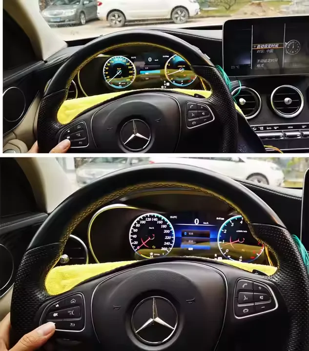 نظام لينكس 1920*720 بكسل 12.3 بوصة شاشة لوحة قيادة السيارة مجموعة أدوات رقمية لـ W205 GLC300 X253 GLC 63AMG