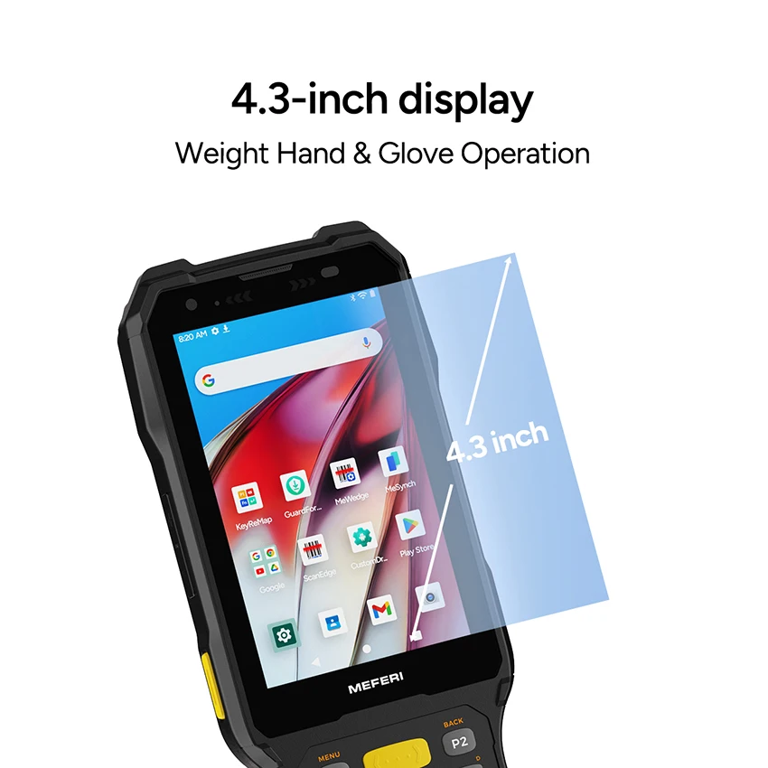 MEFERI IP68 Waterproof Handheld Pda Computer NFC Barcode Scanner WIFI6 Industrial Rugged Pda Android 13 1d 2d Handheld Pda