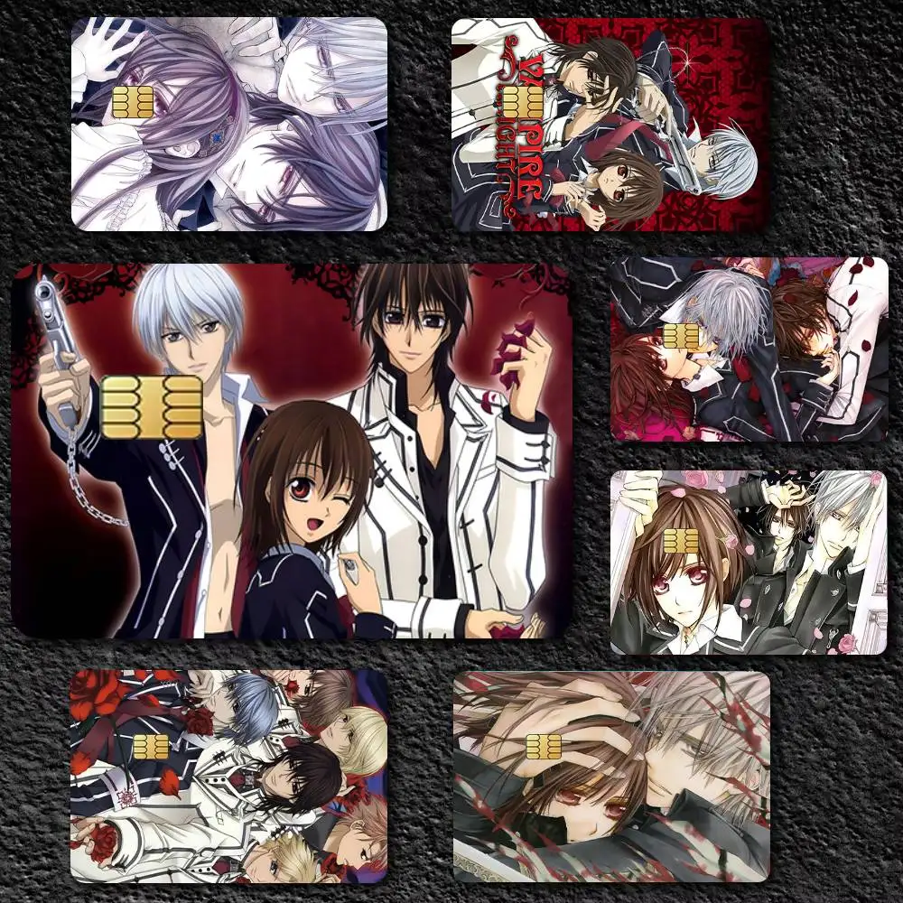 Anime V-Vampire Knight Credit Card Stickers Skin For Bank Bus Metro 4PCS Cover Film Gift