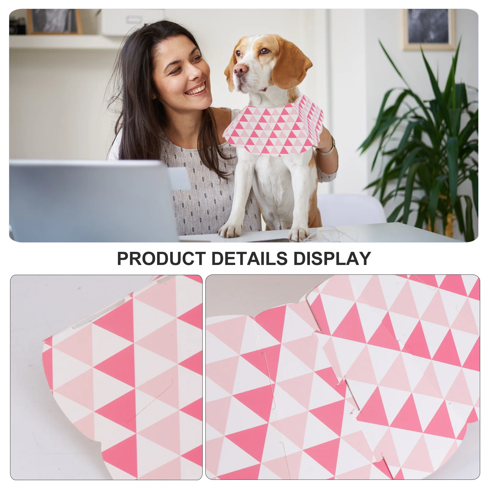 

1Pcs Pet Paper Collar Anti-Bite Cat Neck Hoop Protective Collar Lightweight Design for Injury Postoperative Recovery
